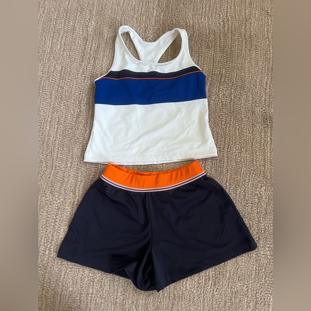 Prospirit White and Blue Activewear Set